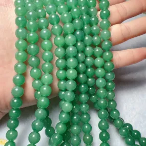 8mm Best Quality Natural Green Aventurine Round Bead Strands for DIY Jewelry Projects