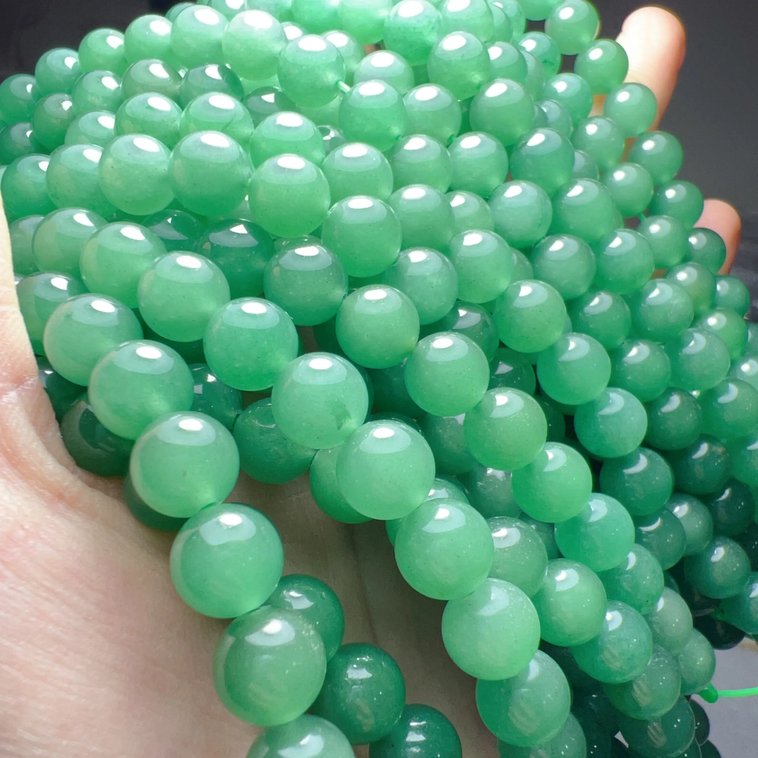 8mm Best Quality Natural Green Aventurine Round Bead Strands for DIY Jewelry Projects