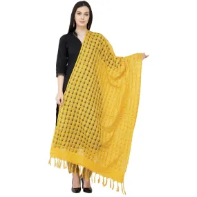 A R Silk Golden Box Regular Dupatta Yellow Color Dupatta or Chunni