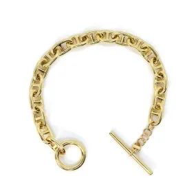 AFJ Gold Collection - Mariner Chain Bracelet with Toggle, Yellow Gold