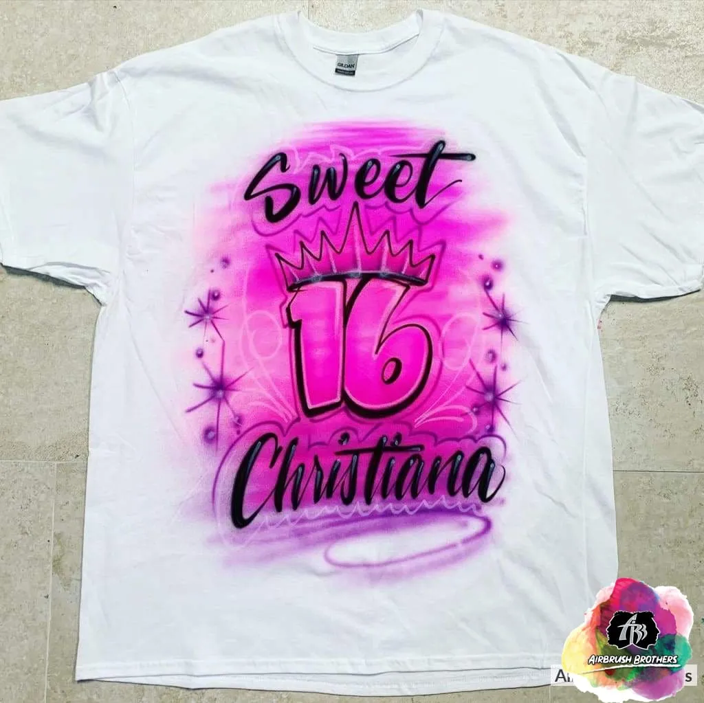 Airbrush Sweet 16 Design