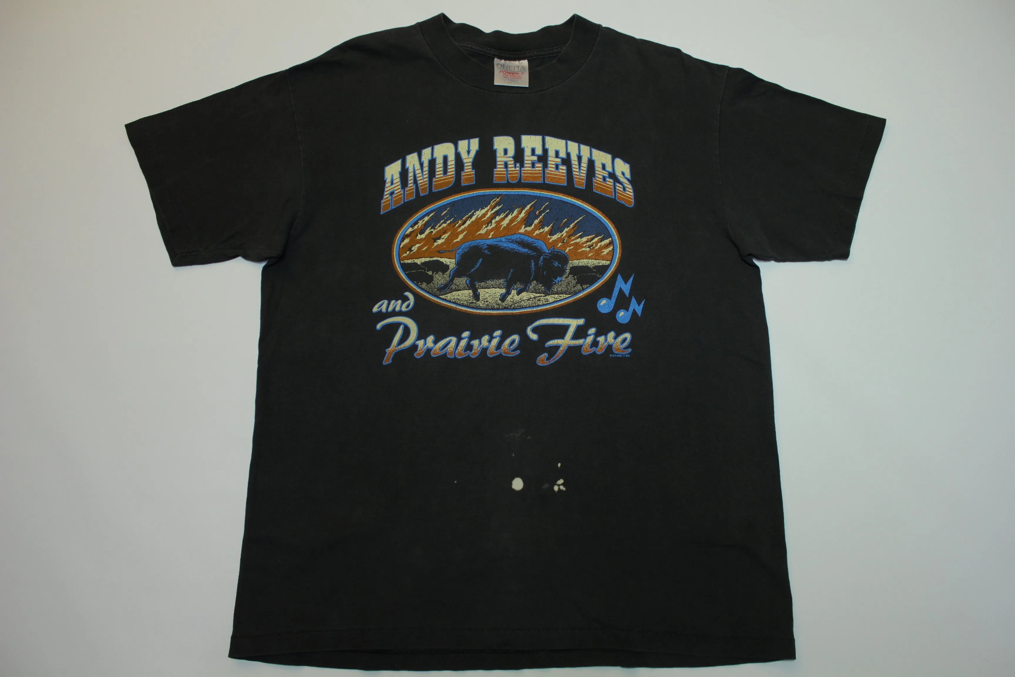 Andy Reeves And Prairie Fire 1993 Vintage 90's Tour Concert Single Stitch Oneita T-Shirt