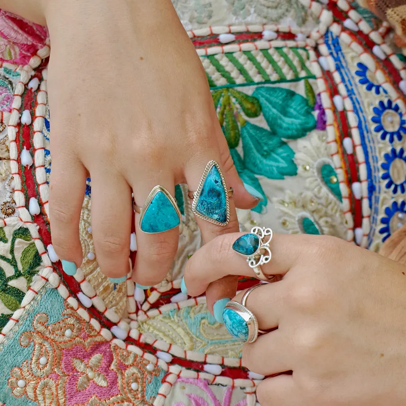 Avalon Azurite Bohemian Style Ring