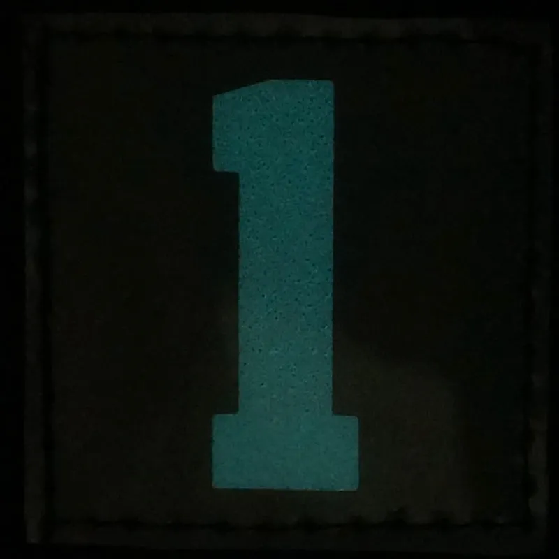 BIG NUMBER 1 PATCH - BLUE GLOW IN THE DARK