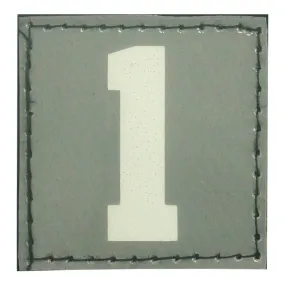 BIG NUMBER 1 PATCH - BLUE GLOW IN THE DARK