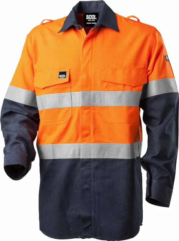 Bool Shirt Parvotex® Inherent Fire Retardant Two Tone L/S c/w Loxy® FR Tape HRC2  BW2590T1