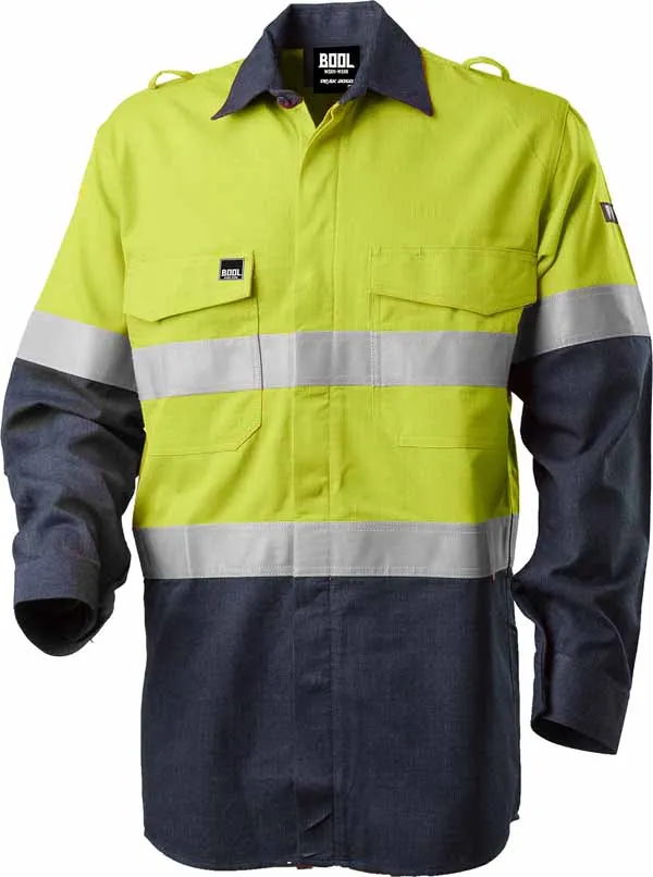 Bool Shirt Parvotex® Inherent Fire Retardant Two Tone L/S c/w Loxy® FR Tape HRC2  BW2590T1