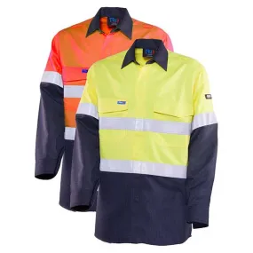 Bool Shirt Parvotex® Inherent Fire Retardant Two Tone L/S c/w Loxy® FR Tape HRC2  BW2590T1