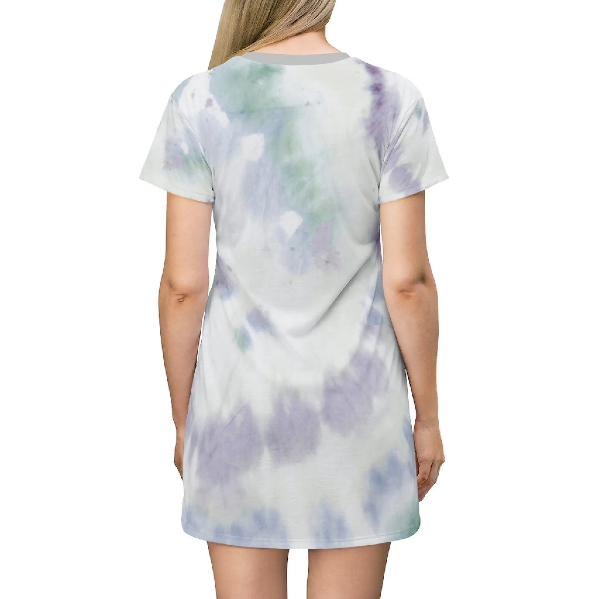 Bynelo Tie Dye Grey Print T-shirt Dress