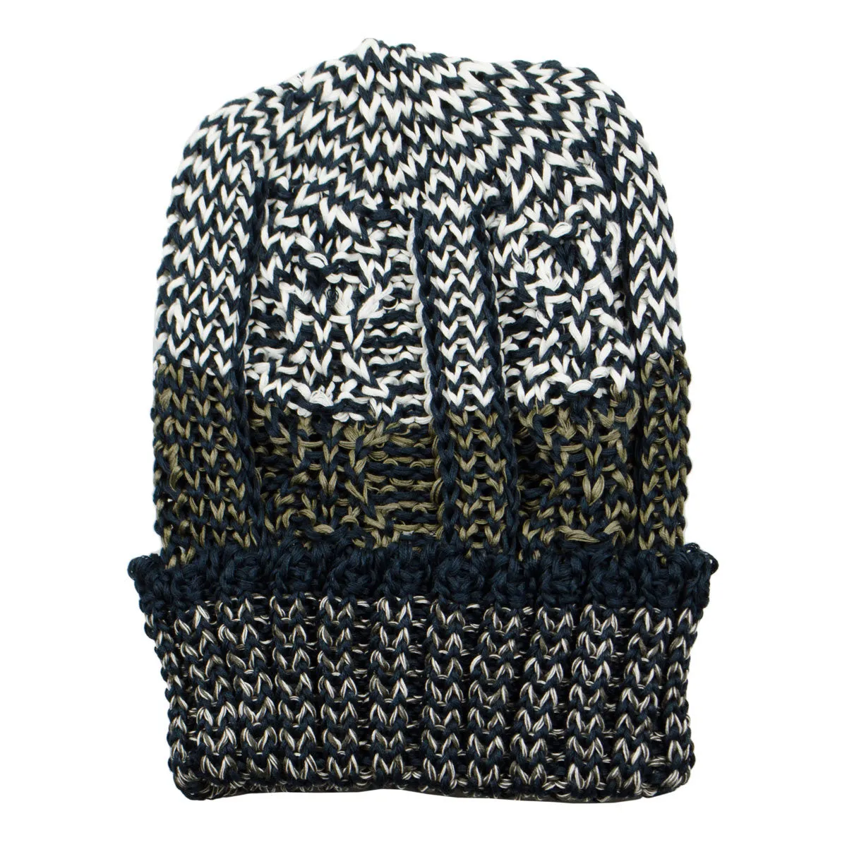 cableami - Linen-like Finished Cotton Beanie - Navy