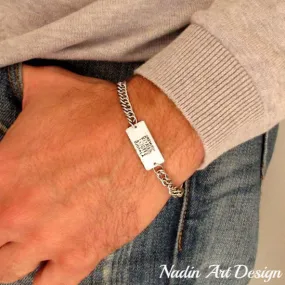 Chainmaille Bracelet - ID Bracelet for Men