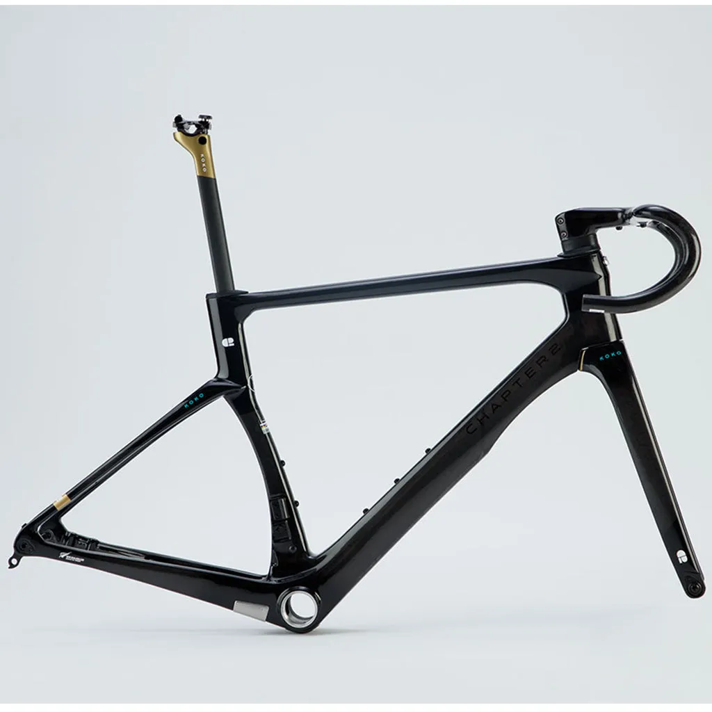 Chapter2 KOKO Aero Road Disc Brake Frameset - Black UD/Gold Koura