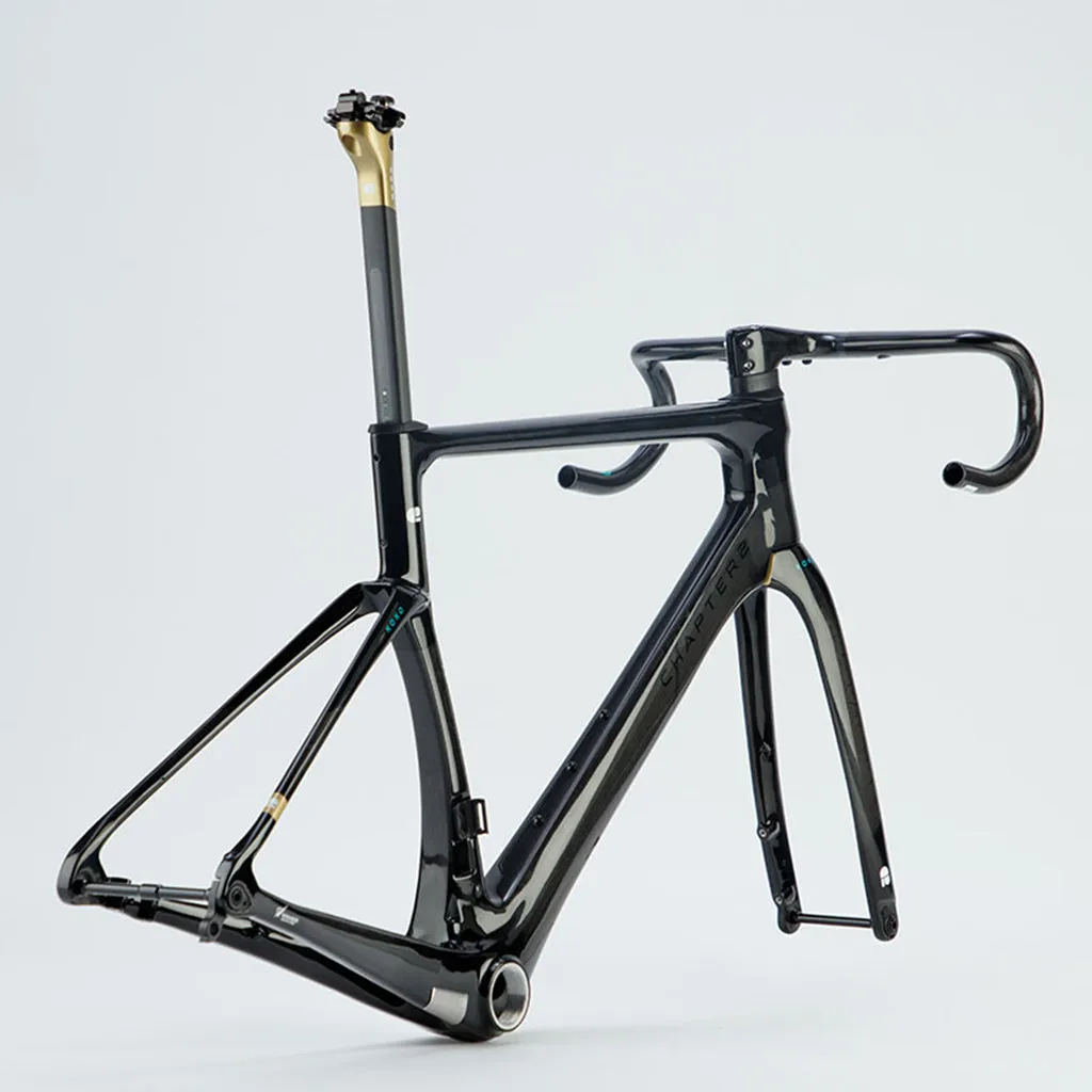 Chapter2 KOKO Aero Road Disc Brake Frameset - Black UD/Gold Koura