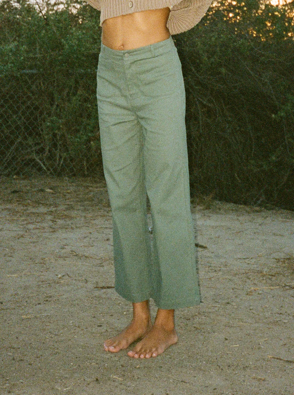 Coastal Cruiser Wide Leg Pants - Agave Green