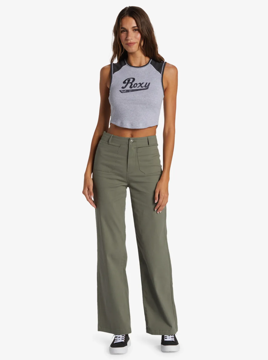 Coastal Cruiser Wide Leg Pants - Agave Green