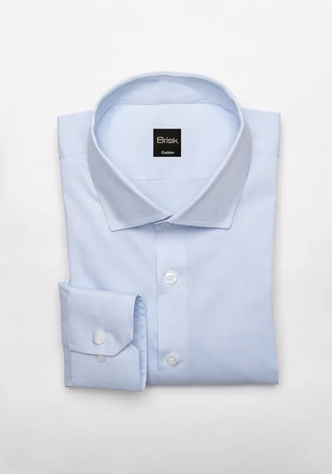 Crisp Ice Blue Cotton / Poly Stretch Shirt