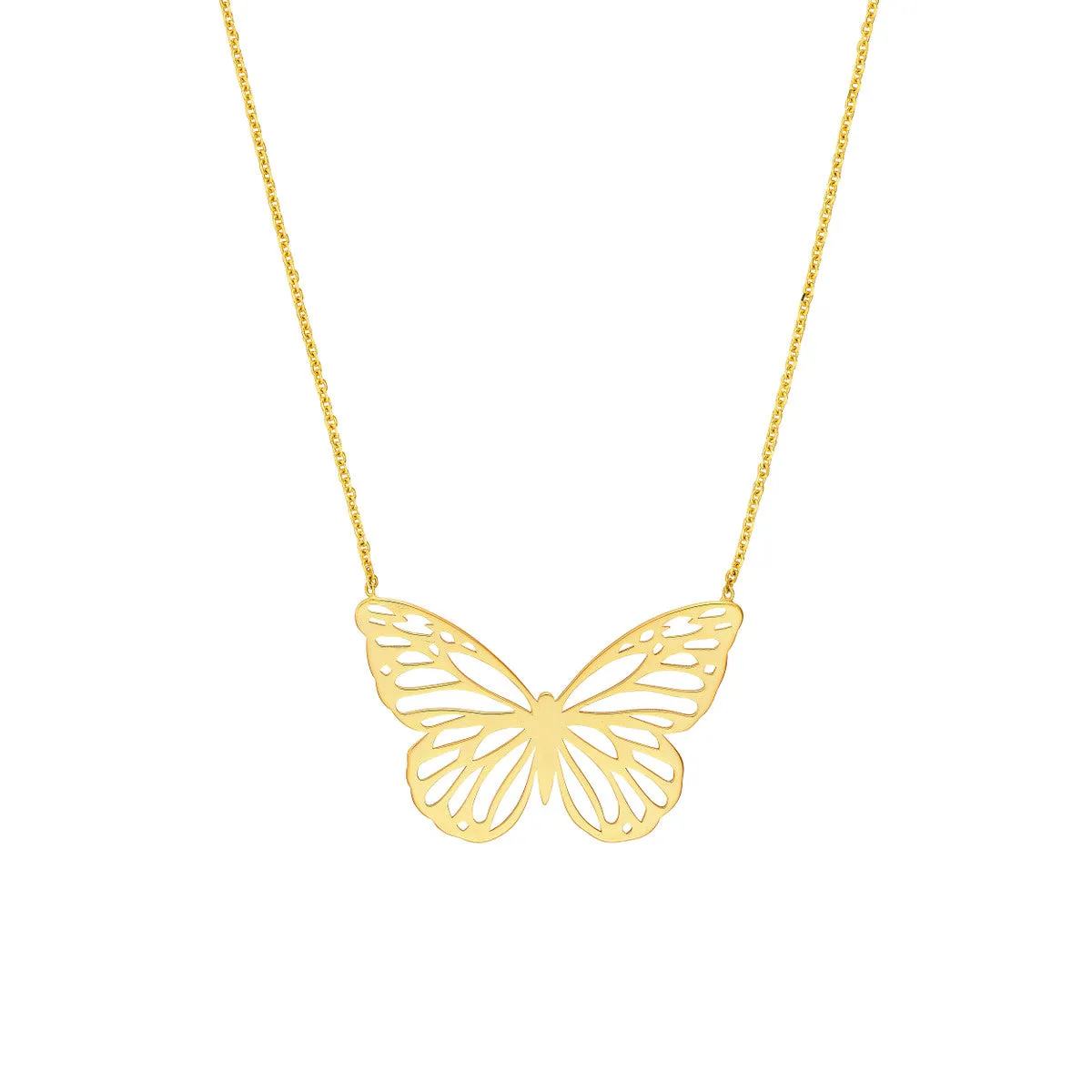 Cutout Butterfly Pendant Necklace