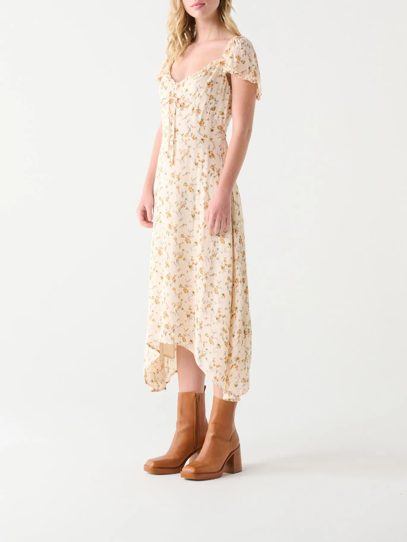 DEX Sweetheart Floral Midi Dress