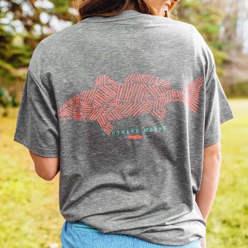 FieldTec™ Heathered Performance Tee - Redfish