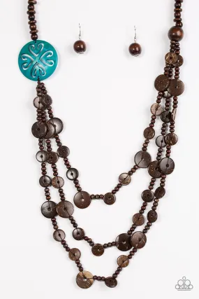 Jungle Jive - Blue Paparazzi Necklace