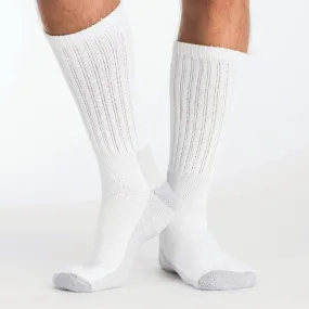 Kodiak Steel Toe Cotton Crew Sock - White