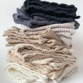 Large Cotton Muslin Washcloth - Many Colors Available