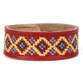 Leather Bracelet “Vyshyvanka”