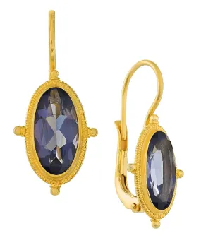 Lewis Carroll Iolite Earrings