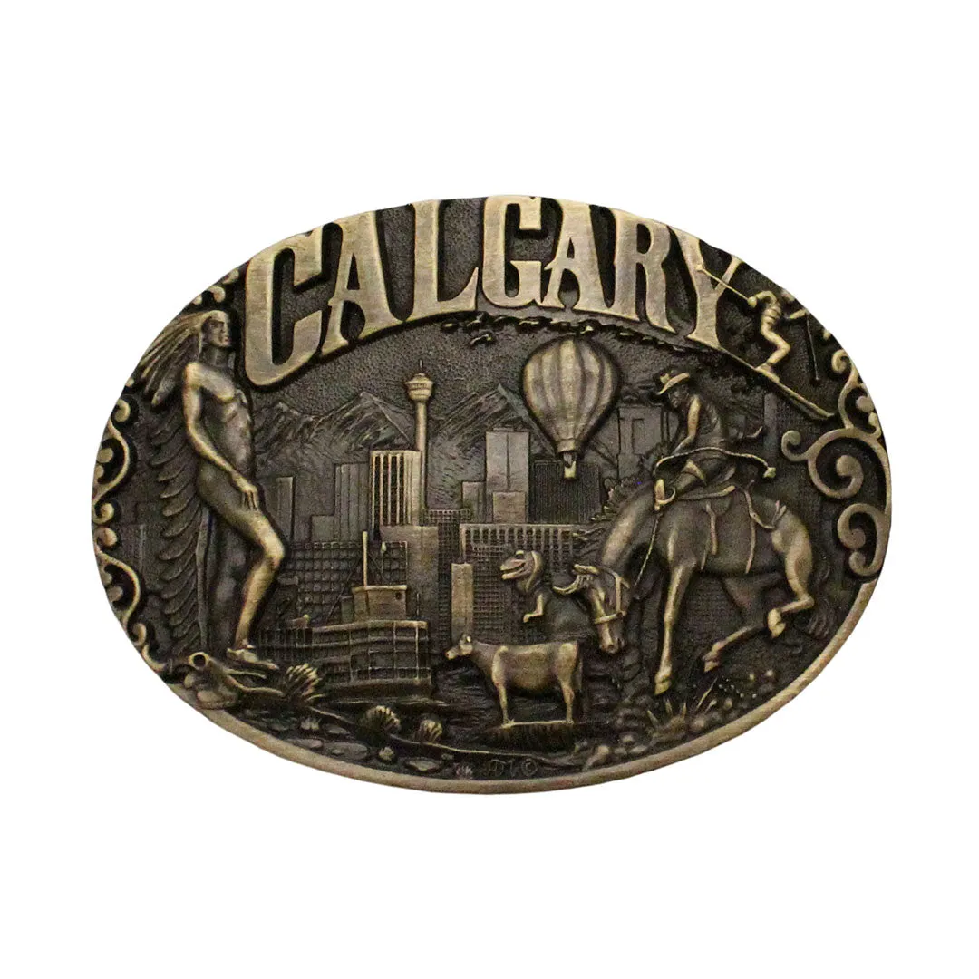 Montana Silversmiths Brass Calgary Buckle