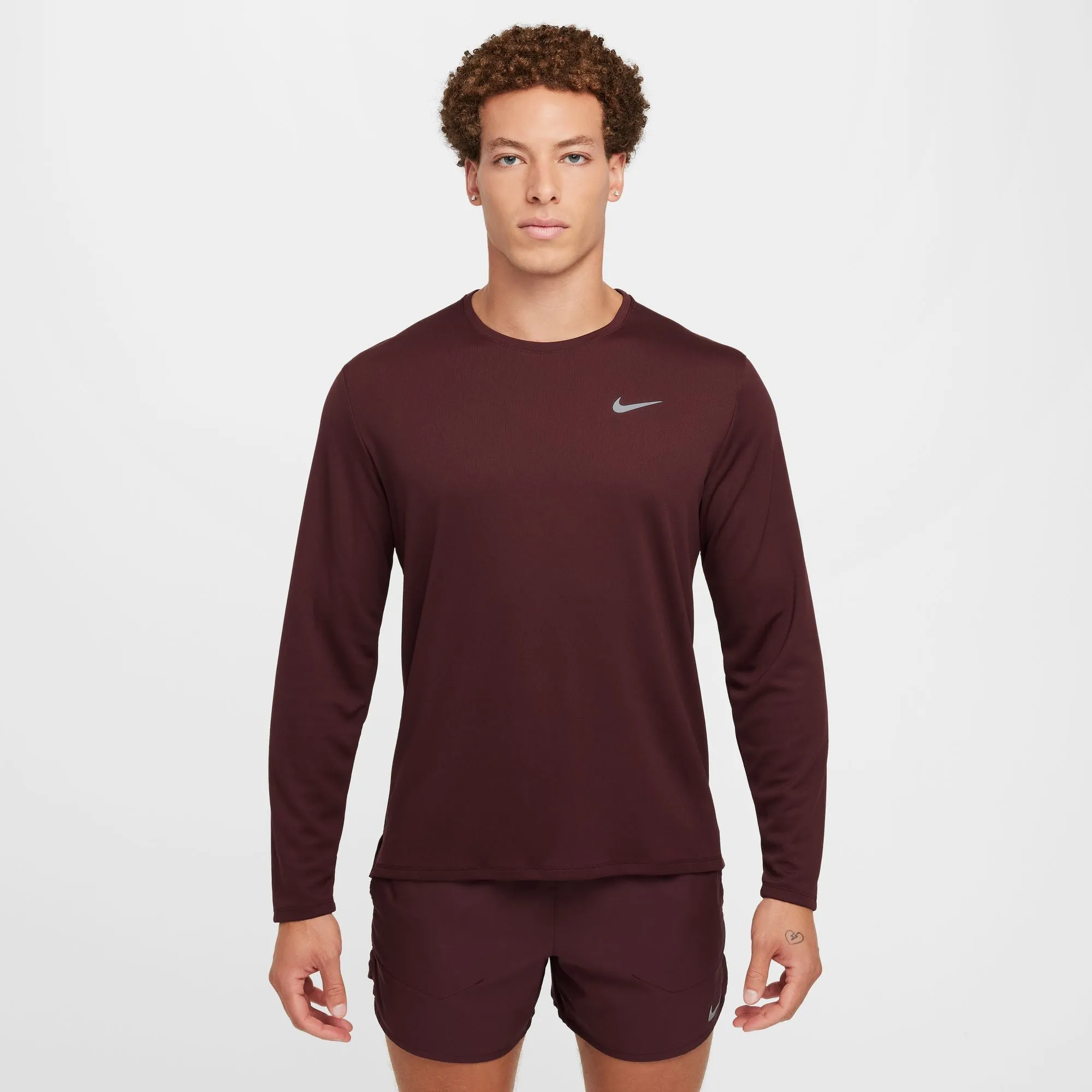 Nike Men's Dri-FIT Miler Top Burgundy Crush / Reflective Silver