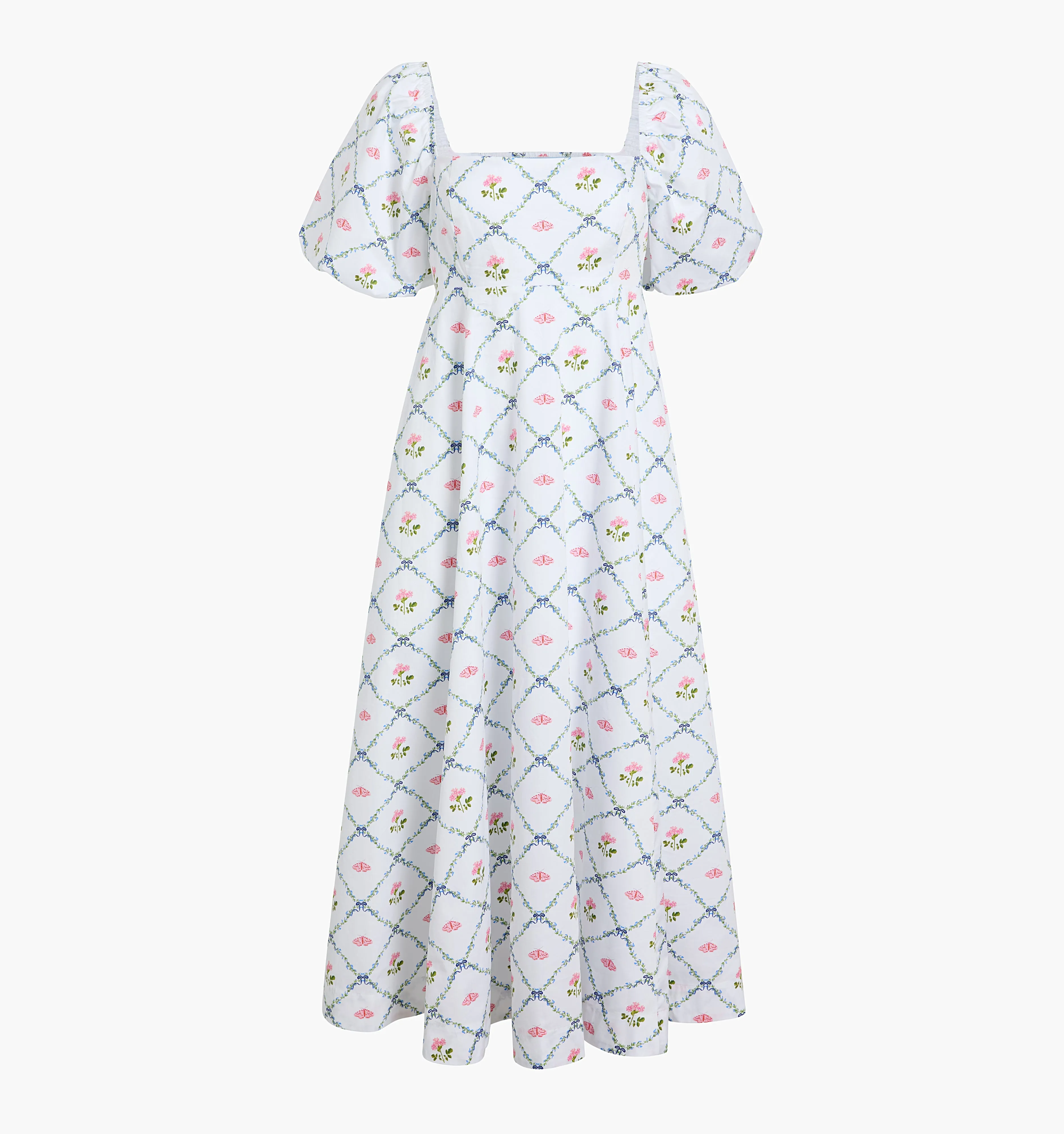 The Matilda Dress - Butterfly Trellis Cotton Sateen