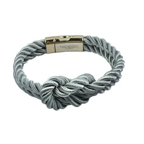 The Original Love Knot Satin Rope Bracelet Silver Star