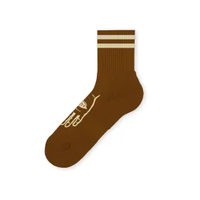 Theories Mystic Half Crew Sock Rust