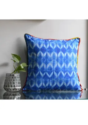 Tie Dye  Mirror Indigo Cotton Cushion Cover