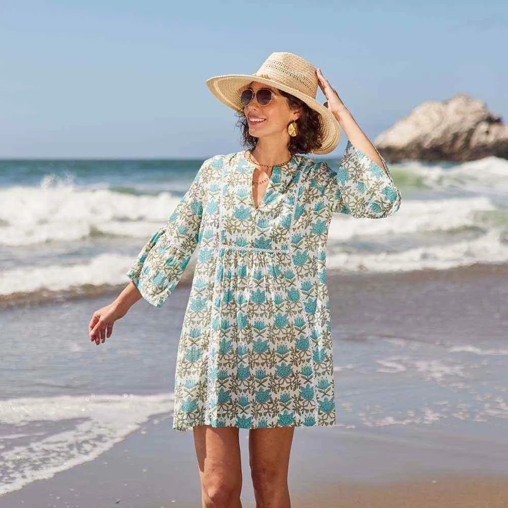 Tilly Blue Green Beach Dress