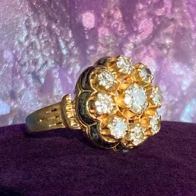 Vintage Diamond Cluster Ring