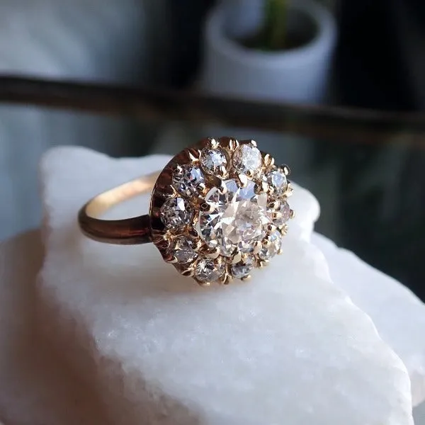 Vintage Engagement Ring, Old European 2.20ct.