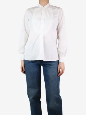 White cotton button-up shirt - size M