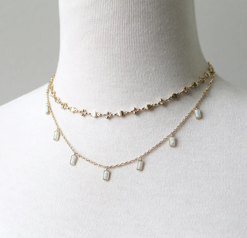 XOXO Beaded Chain Necklace